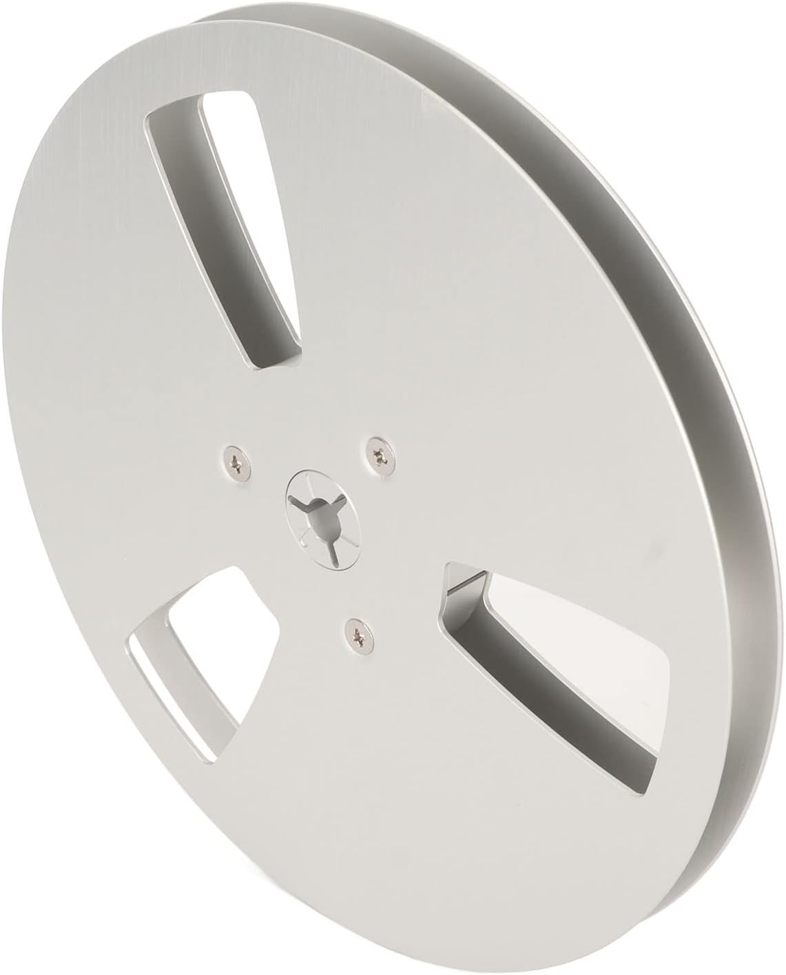 7 Inch 3 Nab Aluminum Metal Small Hub Reel, Universal Holes Empty, Low Noise, Fix or Replace Tape Recorder (Silver)