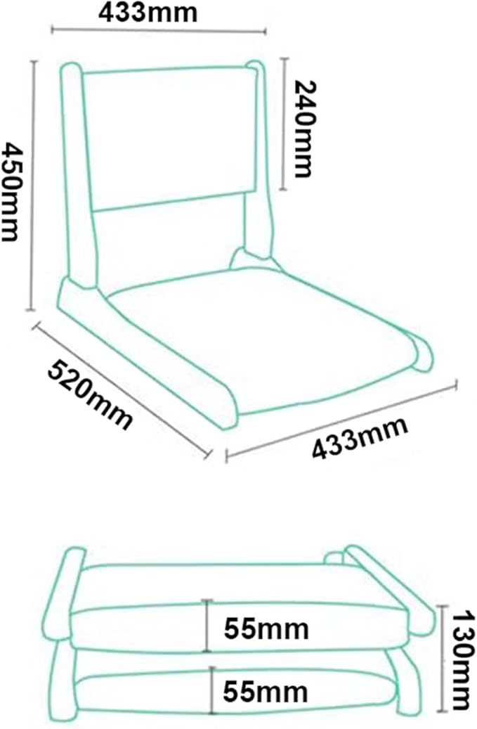 BTZHY Floor Chair Lazy Couch Tatami Chair Tatami Foldable Floor Chair Living Room Chair Floor Seat Home Bay Window Lazy Backrest Chair for Living Room BedroomBalconyC