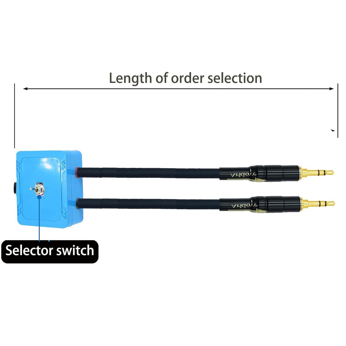 Arklove 18ft Shielded 1/8" aux Input 3.5mm Female to 2X 3.5 Output Splitter Stereo Video Audio Cable Out 3.5 Male to Two 3.5 Male in Dual Speaker Cord 24k Gold Plated