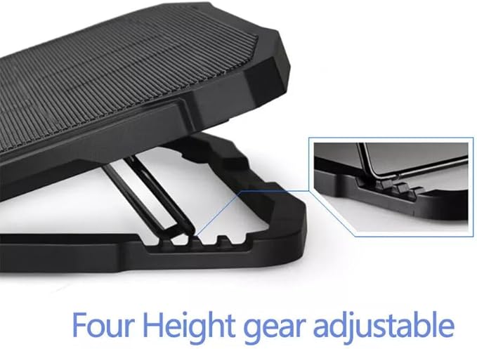 Laptop Cooling pad for Hp 15-bs000 Gaming laptops Laptop Cooler with 4 Fans LCD Display Screen 4 Height 2 USB-A Port Laptop Stand