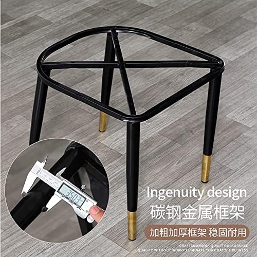Office Chair Gaming Chair Computer Chair Living Room Furniture Design Armchairs Nordic Chair Metal Leather Material Dining Room Chairs Leisure Computer Stool (Color : Rosso)