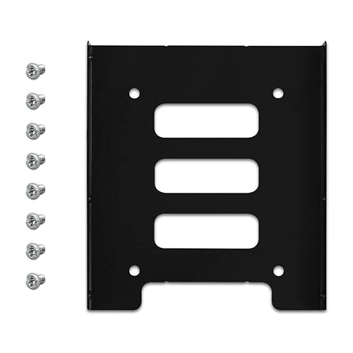 Fenzer SSD Mounting Bracket 2.5 to 3.5 Adapter [2 Pack], SSD Bracket SSD Tray Adapter 2.5" to 3.5" HDD SSD Hard Disk Drive Bays Holder Metal Mounting