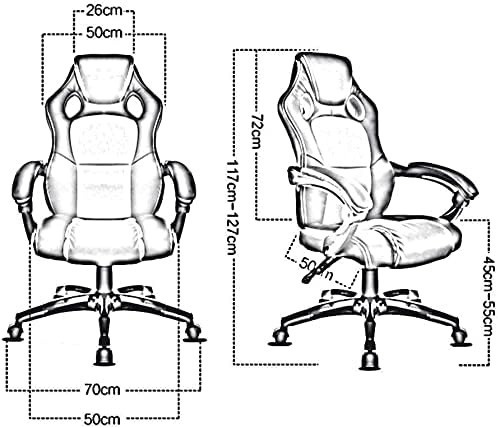 Office Chair E-Sports Chair Computer Chair Lift Internet Cafe Game Chair Ergonomic Backrest Swivel Chair Sports Chair Chair (Color : Black White) Needed