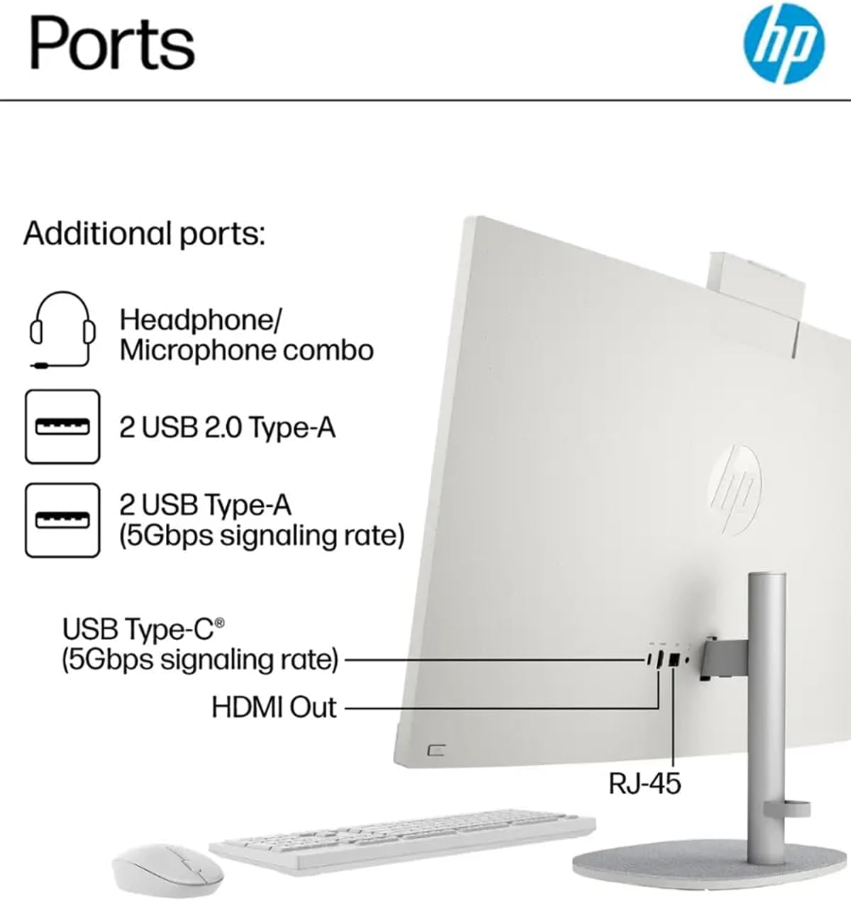 HP All-in-One Desktop - 27'' FHD Touchscreen Computer, Windows 11 Pro, Intel 12-core Ultra 7 155U(Beats i7-1355U), Wi-Fi 6, Bluetooth, Adjustable Height, Anti-Glare (16GB RAM | 1TB SSD)