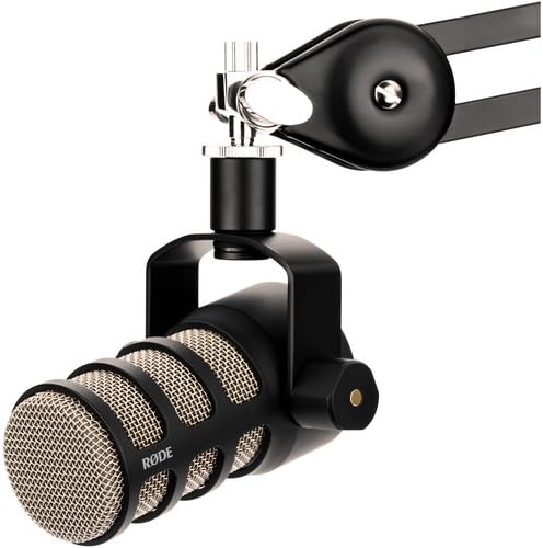 RODE PodMic + WS14 Pop‑Filter Bundle – Professional Podcasting Streaming &amp Voice-Over Dynamic Microphone (Black)