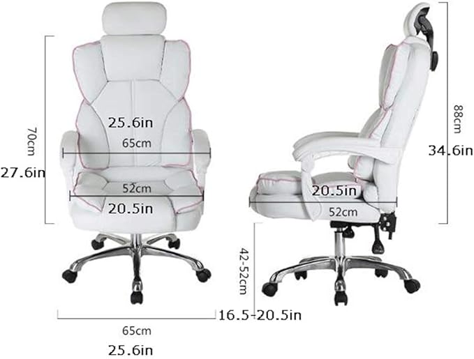 YYDS Chair Reclining Esports Chair Office Boss Chair Luxury Ergonomic Computer Gaming Chair Household Armchair with Footrest Ergonomically (Color : Black Size : Aluminum Alloy feet)