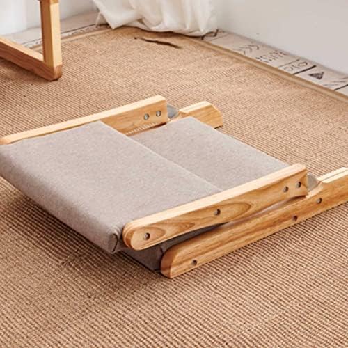 BTZHY Floor Chair Japanese Floor Chair Portable Folding Meditation Floor Chair Legless Lazy Chair Made of Solid Wood with Tatami Floor Chair with Backrest for Meditation