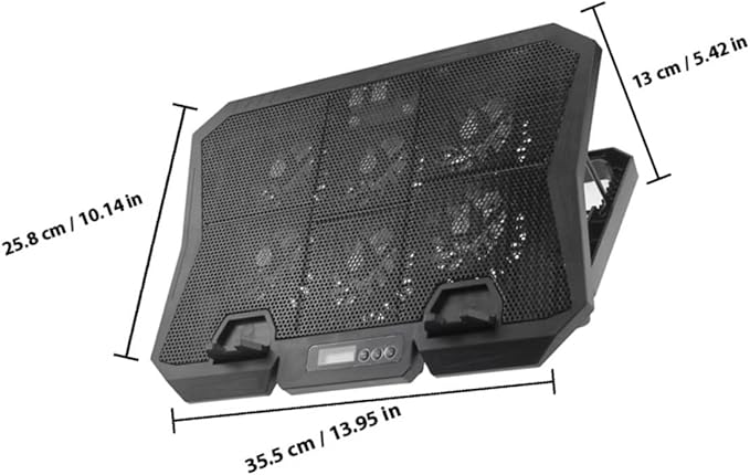 Laptop Cooling Pad 15.6 Inch Laptop Stand Cooler with Quiet Fan Adjustable Speed Blue Light for Notebook Cooling and Overheat Prevention