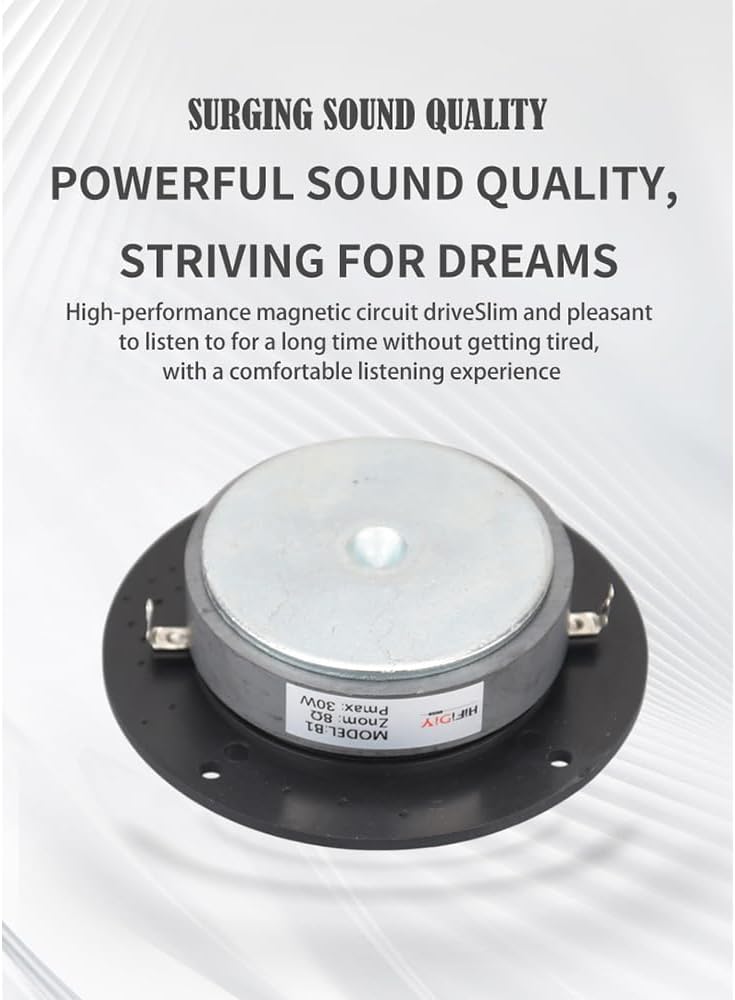 HIFIDIY LIVE 2PCS 4 inch 25-core 8OHM 30W B1-100 HiFi Tweeter Speaker Unit Black Silk Membrane Home Film Treble