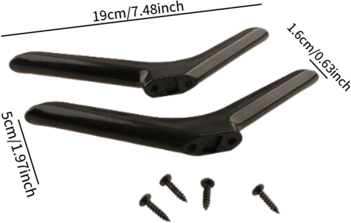 Generic Set 2 19cmx5cmx1.6cm of TV Stand Base Legs for Table Top Use with Assembly Tools