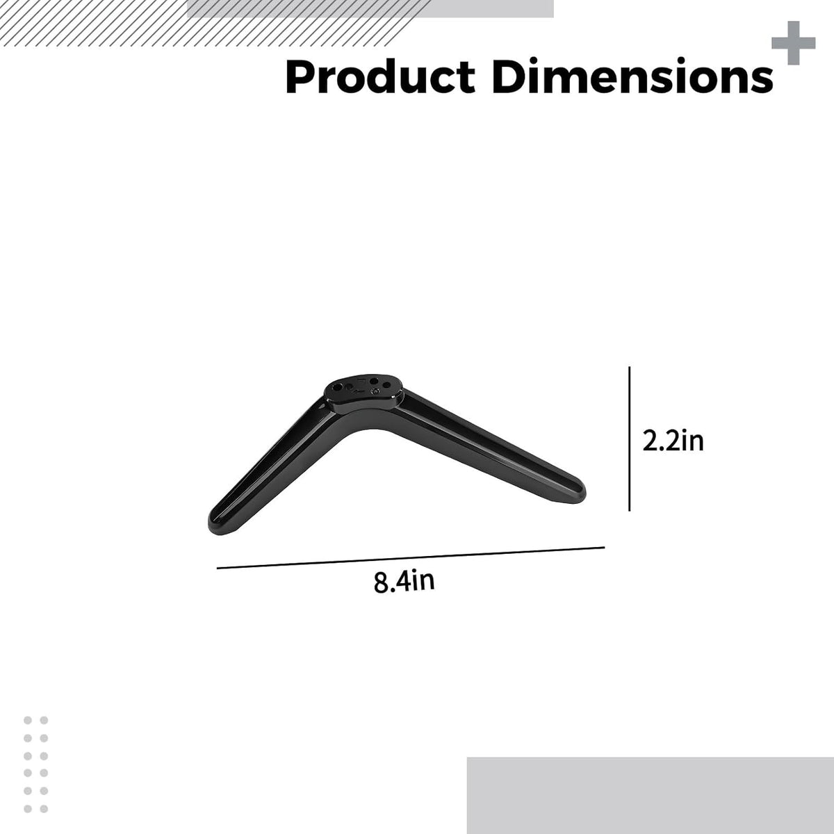 BOSREROY 2 Tv Stand Legs for Universal Tvs, Pcs Tv Base with Screws, Abs for Tv, Adjustable Port, Space-Saving Design
