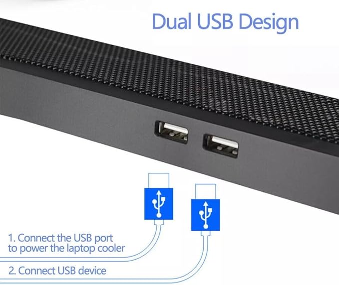 Laptop Cooling pad for Asus ASUSPRO P5240 Gaming laptops Laptop Cooler with 4 Fans LCD Display Screen 4 Height 2 USB-A Port Laptop Stand