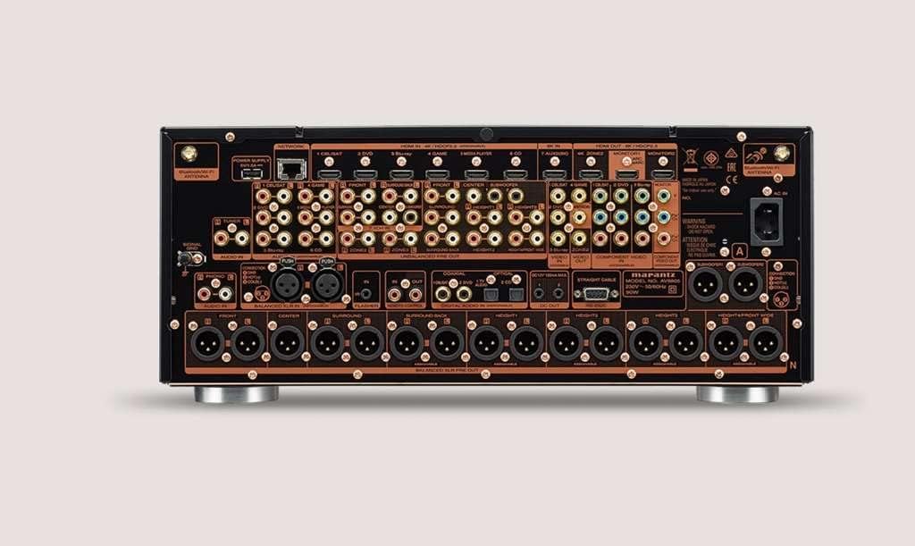 Marantz AV8805A AV Pre-Amplifier - 13.2 Channel, Advanced 8K Upscaling, IMAX Enhanced, Auro-3D, Dolby Atmos & DTS, Wireless Streaming via Wi-Fi, Bluetooth, AirPlay 2 & HEOS, Amazon Alexa, Audyssey EQ