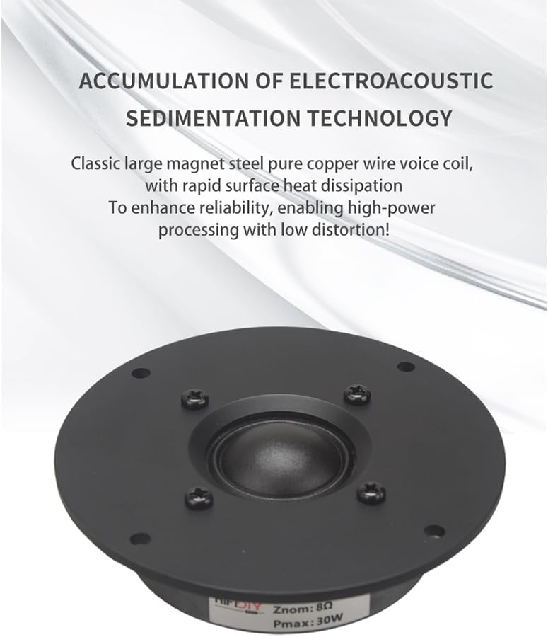 HIFIDIY LIVE 2PCS 4 inch 25-core 8OHM 30W B1-100 HiFi Tweeter Speaker Unit Black Silk Membrane Home Film Treble