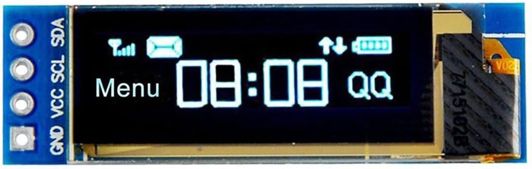 hiBCTR 0.91" i2c ssd1306 128x32 esp32, stm32 iic Serial OLED LCD Display for arduino, avr, pic, and with Switch