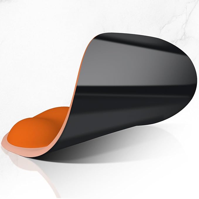 ITNRSIIET Ergonomic Mouse Pad, Cushioned Gel Wrist Rest, Non-Slip Base, Smooth Surface, Cute Multi-Color, 9.5 x 8.2 in, Peach Gradient
