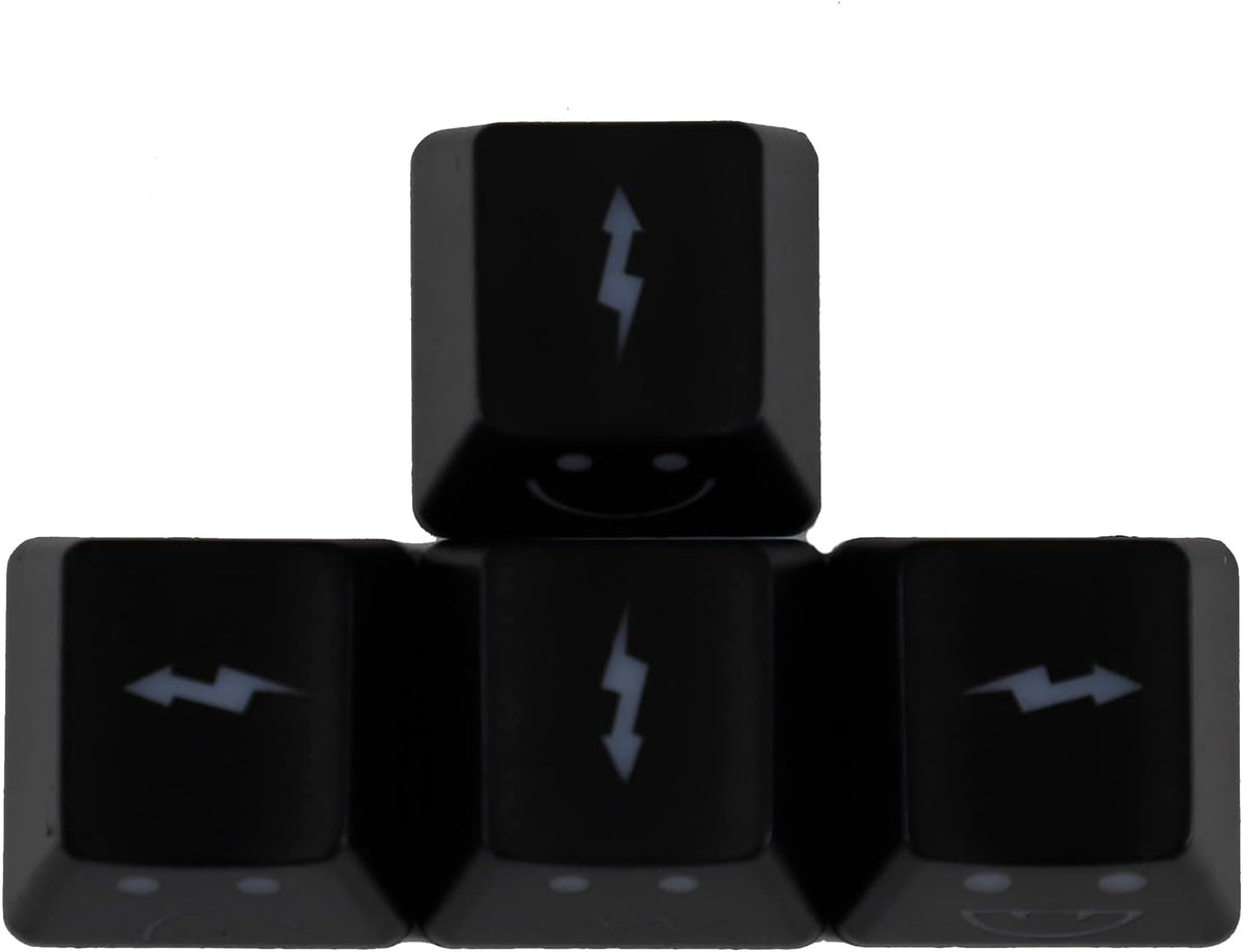 1.6mm Thickness WASD Arrow Replacement Keycaps, Lightning Baby Shine Through Keycaps OEM Profile for MX Mechanical