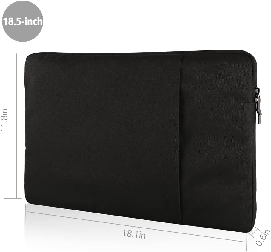 UPERFECT 18.5-inch Portable Monitor Case Polyester Laptop Sleeve Protective Case Vertical Style with Pocket Zipper for 18.5-inch Monitor Laptop Pad Tablet