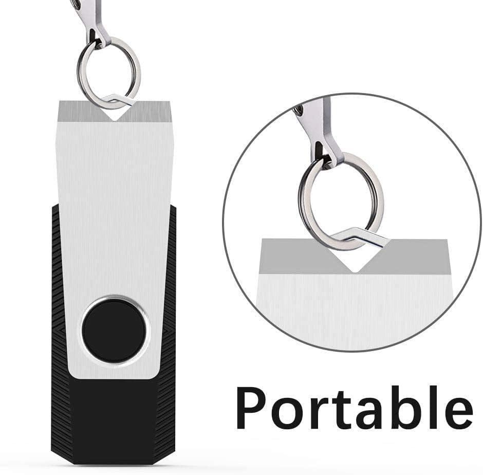 Aiibe 64GB USB Flash Drive 50 Pack - Bulk Thumb Drives, Memory Stick, Zip Drive Multipack, Black