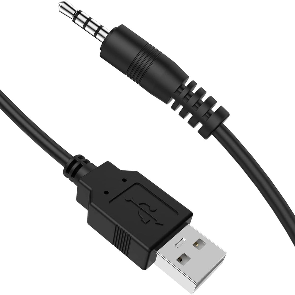 HUCAYD 3.5 mm 2.0 MP3 20cm Male AUX Audio Jack to USB Male Charge Cable Adapter Cord Player and Any Other Devices