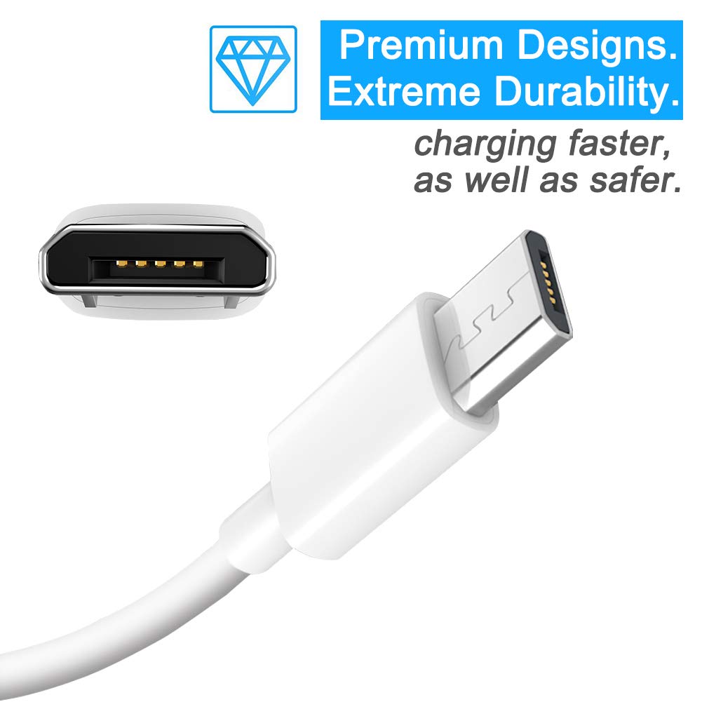 SIOCEN 3 Pack 16.4FT Micro USB Power Extension Cable for Wyze Cam V3,WyzeCam Pan,Yi Camera,Oculus Go,Eufy,Echo Dot Kid Edition,Nest