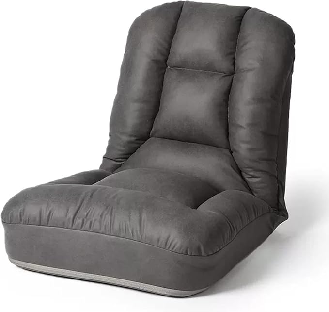 Floor Bed Sofa Chair for Bedroom Portable Padded Yoga ChairAdjustable Floor Chair with Back Support Gaming Chair Meditation Chair for Adult Thick Cushion