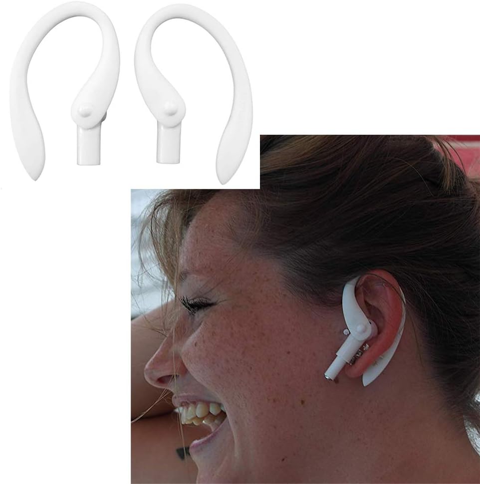 [Compatible with Apple AirPods 1 & 2] 7 in 1 Accessories Set - TPU Gel Protective Case, Carabiner Keychain, Ear Hooks,