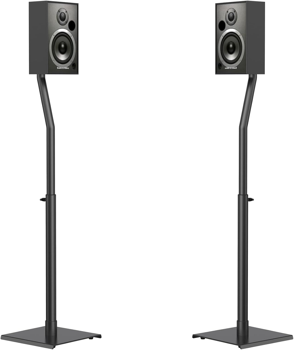 USX MOUNT Universal Speaker Stands, Height Adjustable Extend 30.0" to 39.1" for Satellite Speakers & Small Bookshelf Speakers up to 11 lbs Per Stand, 1 Pair Floor Stands for Sony Bose Polk JBL Yamaha