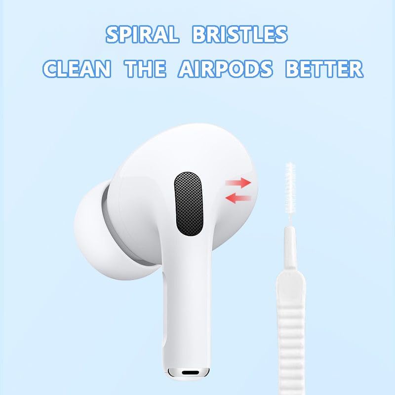 [10 Pieces] Loirtlluy Airpods Mini Cleaning Brush Kit, Anti-Clogging Nylon Cleaner for Airpods 1/2/3/Pro,