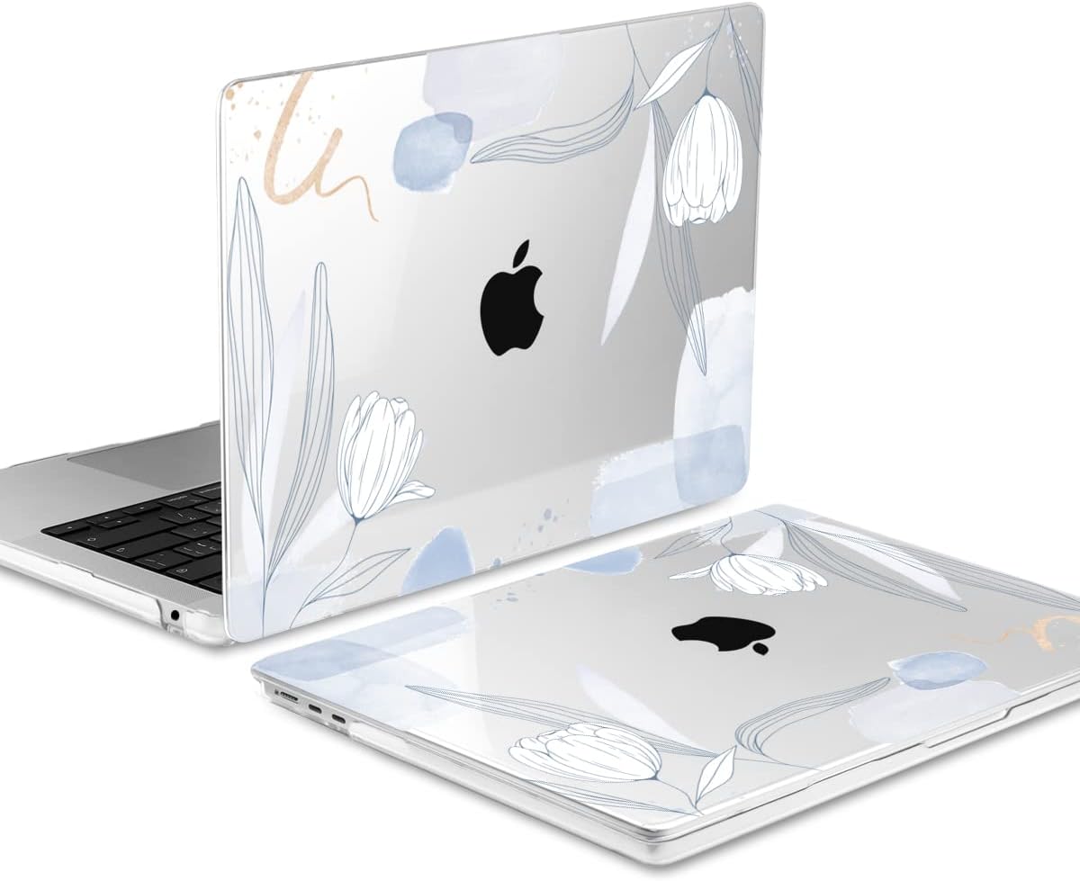 MEEgoodo Case for MacBook Air M4/M3/M2 13.6 inch 2025 2024 2022, Fit Model A3240 A3113 A2681, Compatible with MacBook Air 13 inch, Laptop Hard Shell Case with Keyboard Cover, Floral 33