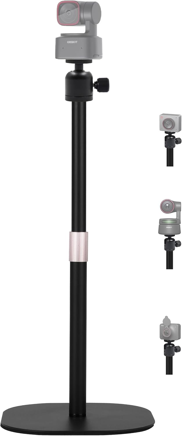 AceTaken 18-inch 2/ 1080P/Meet 2/Meet Heavy-Duty Webcam Stand, Tabletop Webcam Tripod Holder Compatible with OBSBOT