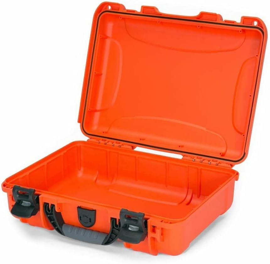 NANUK Medium Series 910 Lightweight NK-7 Resin Waterproof Protective Case with Foam for Camcorder or Mirrorless Camera Kit, Orange