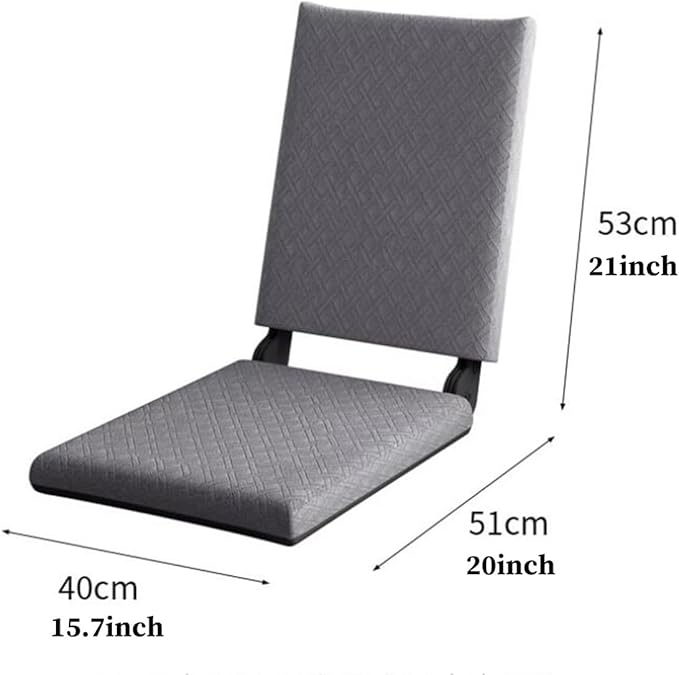 GIZNXBA Floor Chair Adjustable Meditation Chair Padded Floor Chair with 5 Adjustable Positions Folding Floor Gaming Chair Soft Floor Seat for Living Room Bedroom Yoga Room(/Orange A)