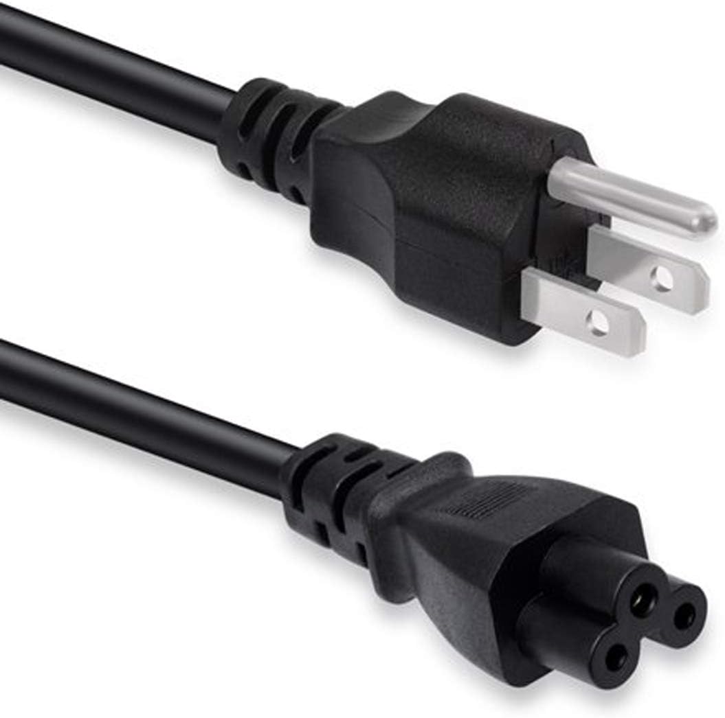 HUYADZ 3 6 5-15P C5 10A 125V 18AWG Prong AC Laptop Power Cord Feet Universal Power Cable for Dell HP LG Lenovo Asus