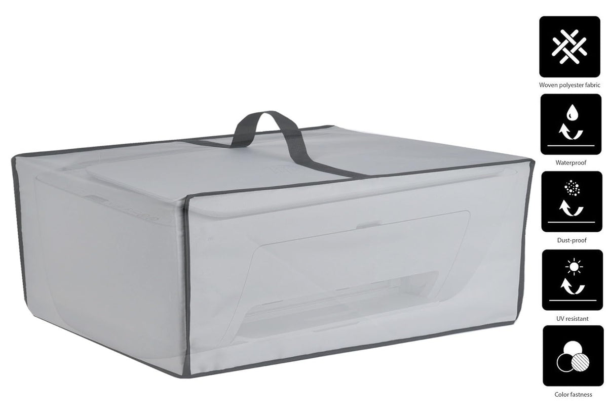 AF-WAN Heavy Duty Waterproof Double Layers Printer Dust Cover for HP DeskJet 2827e Wireless All-in-One Color Inkjet Printer (Silver Gray)