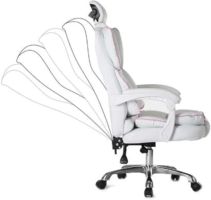 YYDS Chair Reclining Esports Chair Office Boss Chair Luxury Ergonomic Computer Gaming Chair Household Armchair with Footrest Ergonomically (Color : Black Size : Aluminum Alloy feet)