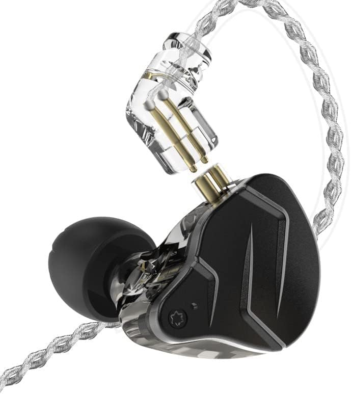 KZ ZSN PRO X Wired Earbuds, in-Ear Monitor Headphones with Dual Driver-Clear Sound and Ergonomic Custom-Fit Earpieces (S/M/L),Gaming Earbuds,3.5mm Jack for Phones Computer Laptops (Black Without Mic)