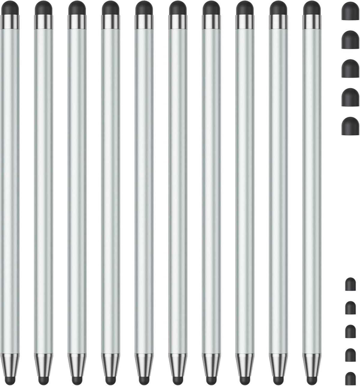 Stylus (10Pcs), Stylus Pen for Touchscreen, High Precision and Sensitivity Stylus Pen for Android Smartphone and Tablets, Compatible with Capacitive Touch Screen (Light Cyan)