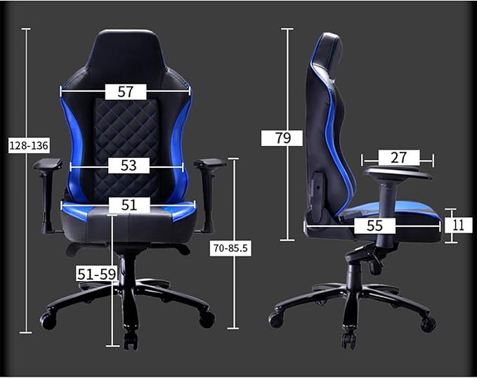 Office Chair Gaming Chair Computer Chair Andrgonomic High Back Gamer Chair with HeadrestRacing Game Chair PU Leather Gaming ChairHeight Adjustable Recliner Swivel Office Chair and-Sports C
