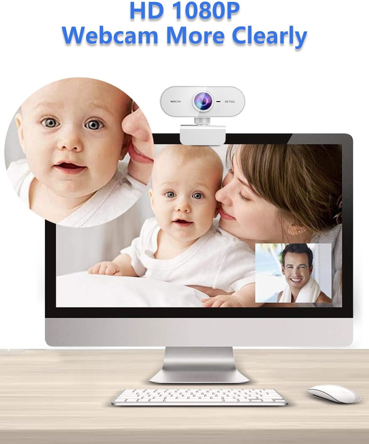 Webcam 1080P HD Webcam for PC,Web cam with Microphone,Stand for PC/MAC/Laptop/Desktop,Wide Angle Web Cameras for YouTube,Skype,Zoom,Xbox One,Video Calling