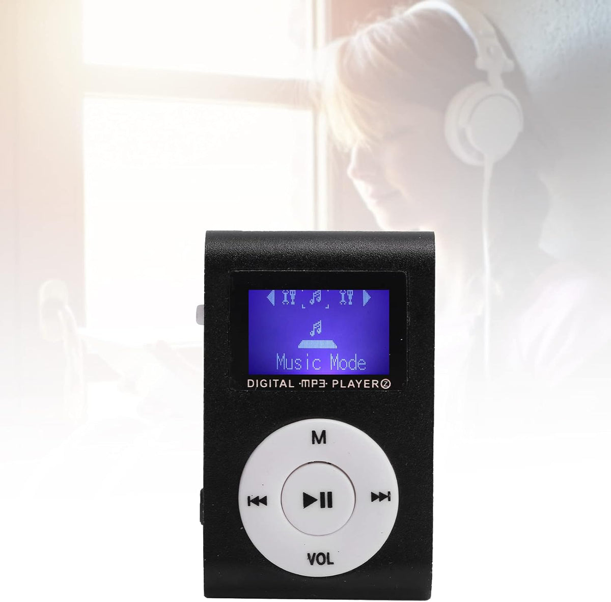 Fabul MP3,Support 32GB MP3 Long Battery Life Memory Card LCD Display Back Clip Player Game for Walking Walking Sport