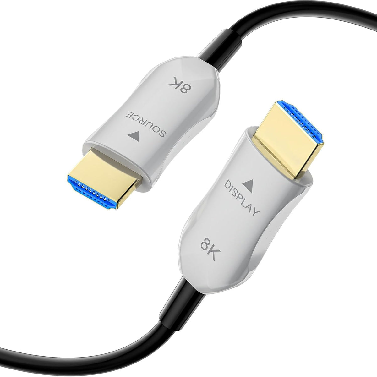 8K 2.1 25ft, 48Gbps, 8K@60Hz 4K@120Hz, 2.2&2.3, 3D, PS4/PS5 Fiber Optic HDMI Cable Active HDMI Cable Slim, High Speed