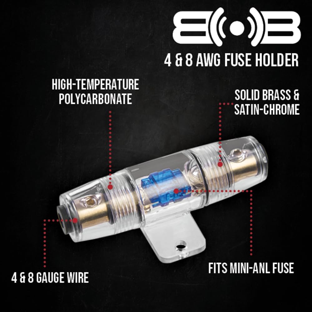 8 2-Channel BAK82 Belva True Gauge AWG Premium CCA Complete Amplifier Wiring Kit with OFC RCA Cable - RED