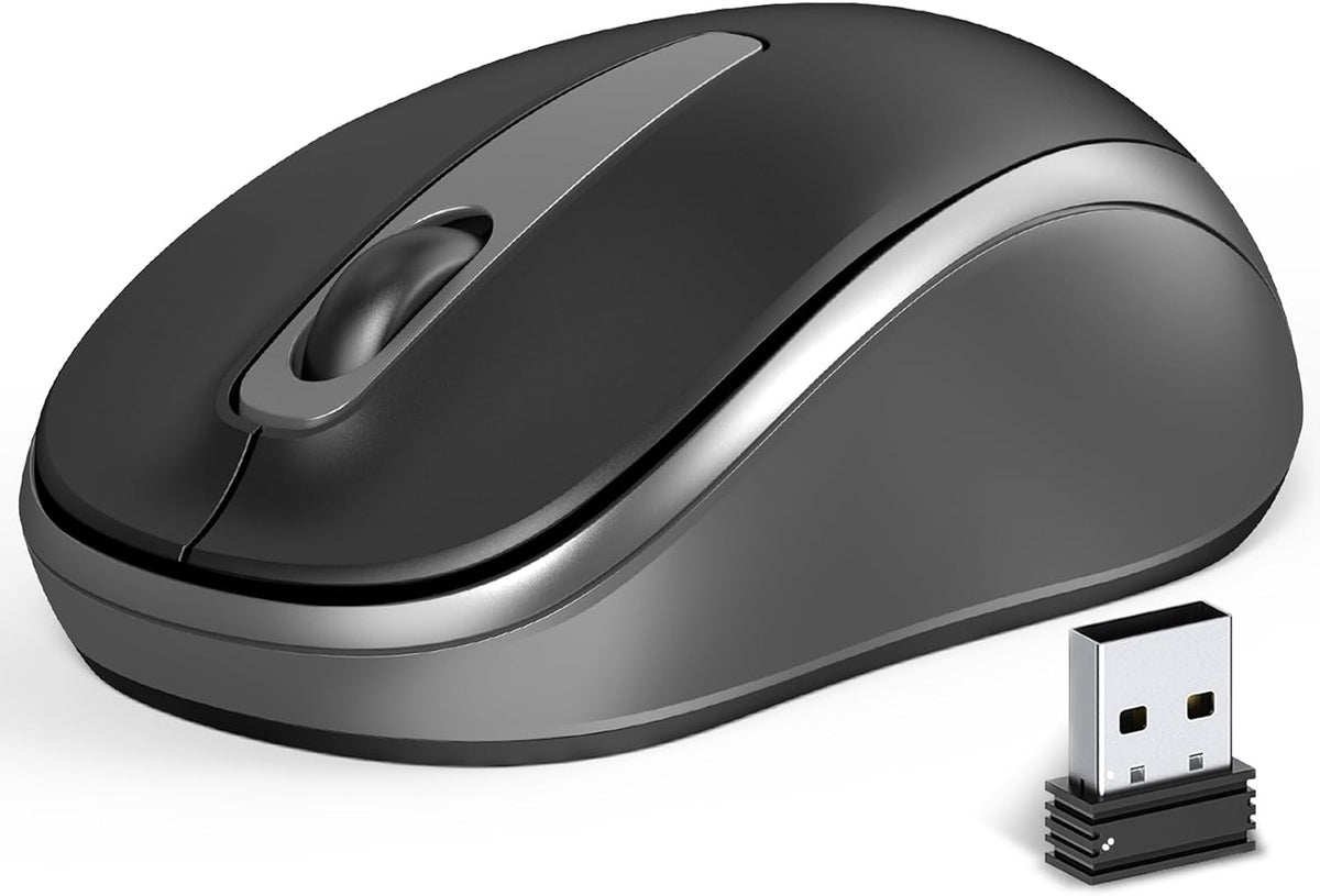ACOZYKITTEN 2.4G Wireless Mouse for Portable Computer, Noiseless Mouse with USB Receiver, Ergonomics Cordless Optical