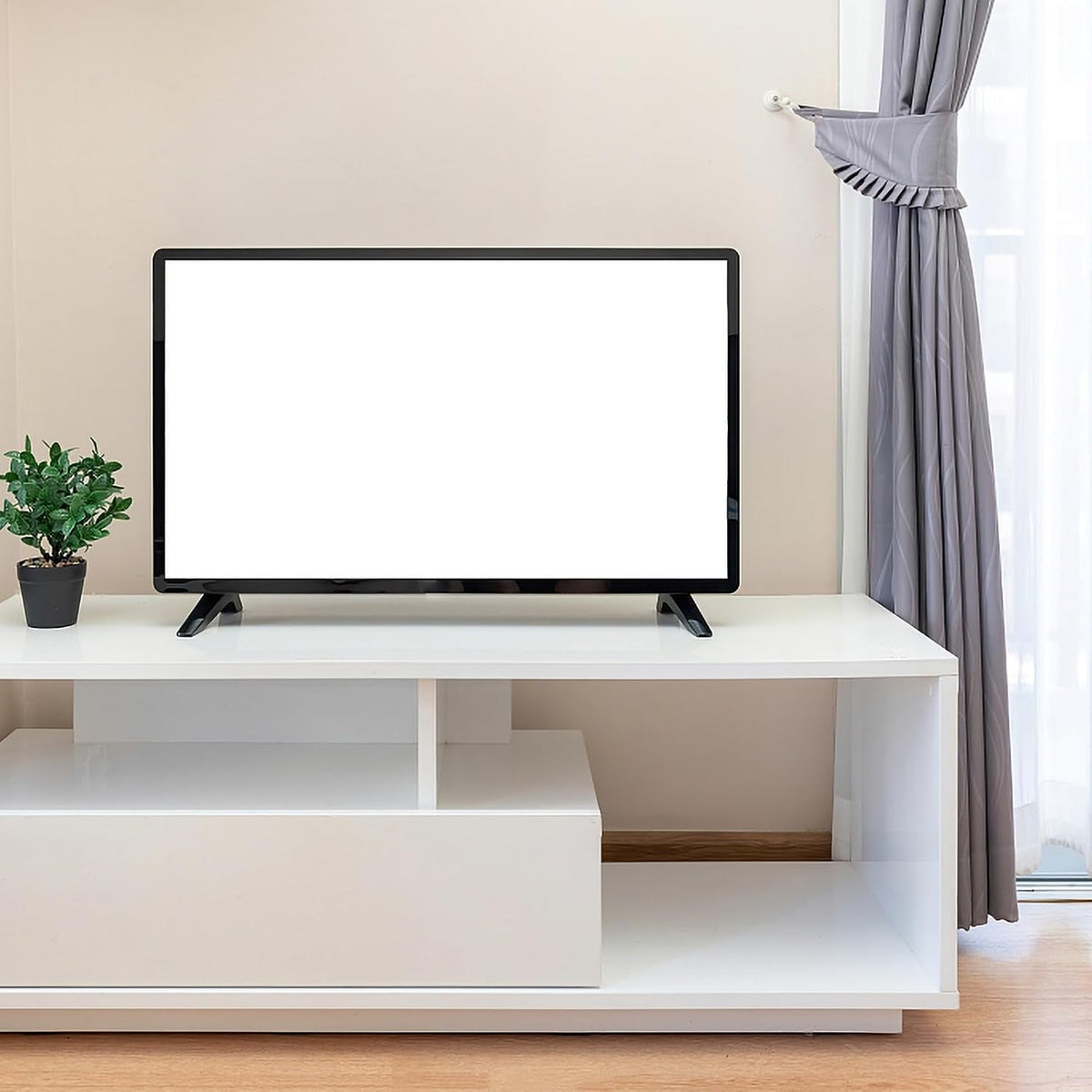 CHICAMPERA Tv Base Stand Pedestal Bracket with Screws Black Desktop Tv Mount Holder for Flat Screen Televisions