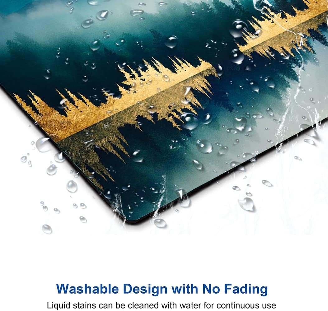 Abstract Landscape Mouse Pad - Square Waterproof Non-Slip Rubber Base for Office Laptop, 9.5"x7.9"x0.12" Inch (Mountain Landscape)