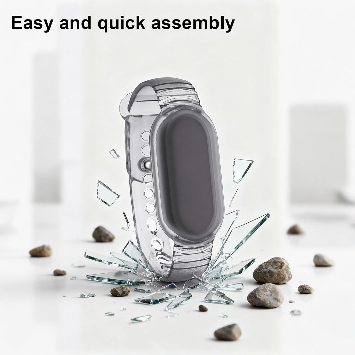 Fukaisu Wristband for NotePin, Adjustable Strap TPU Wristband for Plaud NotePin AI Voice Recorder Accessory