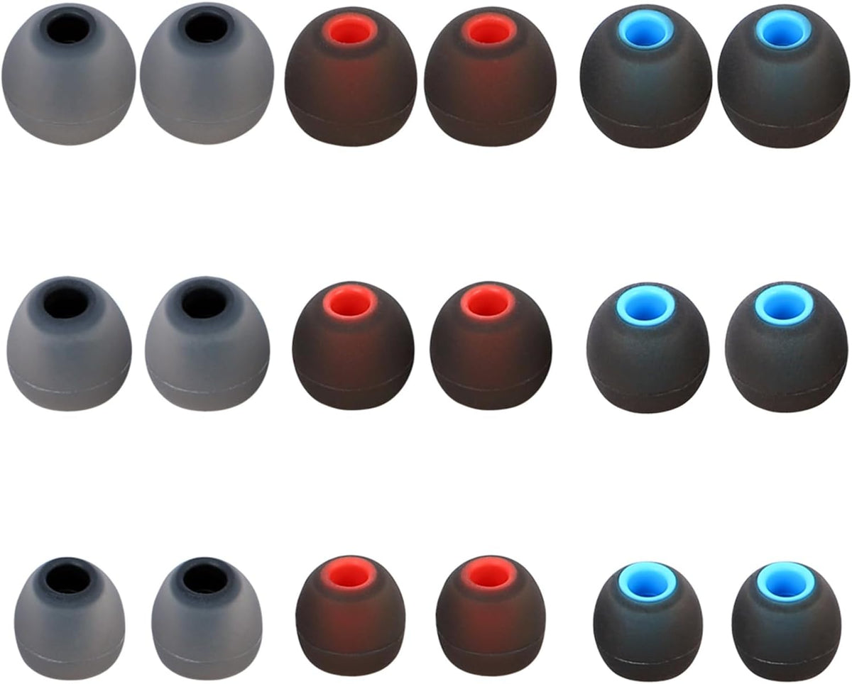 Silicone Replacement Earbud Tips Earbud Covers Ear Tips Fit for in-Ear Headphones (Inner Hole 3.8mm -5.1mm) Earbud Replacement Tips 9 Pairs