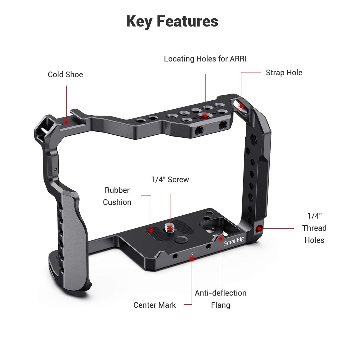 SMALLRIG GH5 GH5S Cage for Panasonic Lumix Camera and DMW-XLR1 (Upgraded Version) - 2049, Video Stabalization Camera Cage, Professional Video