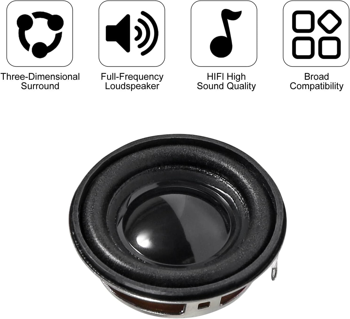 DWEII 6Pcs 1.5Inch 40MM 4ohm 3W Mini Portable Speakers Full Frequency Stereo Sound Small HiFi Speaker